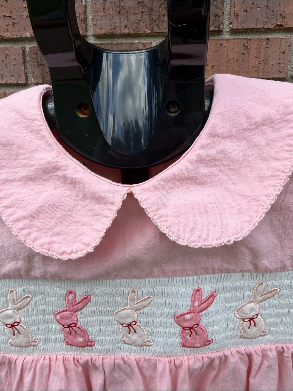 Marie Nicole Easter Smocked Dress Pink Bunny Rabbit Toddler Size Large 4T Spring